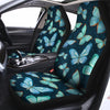 Turquoise Butterfly Print Car Seat Covers-grizzshop