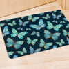 Turquoise Butterfly Print Door Mat-grizzshop