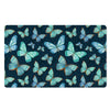 Turquoise Butterfly Print Door Mat-grizzshop