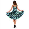 Turquoise Butterfly Print Dress-grizzshop