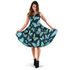 Turquoise Butterfly Print Dress-grizzshop