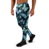 Turquoise Butterfly Print Men's Joggers-grizzshop