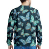 Turquoise Butterfly Print Men's Sweatshirt-grizzshop