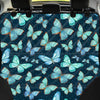 Turquoise Butterfly Print Pet Car Seat Cover-grizzshop