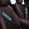 Turquoise Butterfly Print Seat Belt Cover-grizzshop