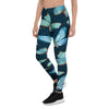 Turquoise Butterfly Print Women's Leggings-grizzshop