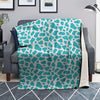 Turquoise Cow Print Pattern Blanket-grizzshop