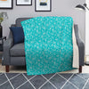Turquoise Paisley Bandana Print Blanket-grizzshop