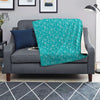 Turquoise Paisley Bandana Print Blanket-grizzshop