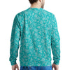 Turquoise Paisley Bandana Print Men's Sweatshirt-grizzshop