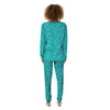 Turquoise Paisley Bandana Print Women's Pajamas-grizzshop