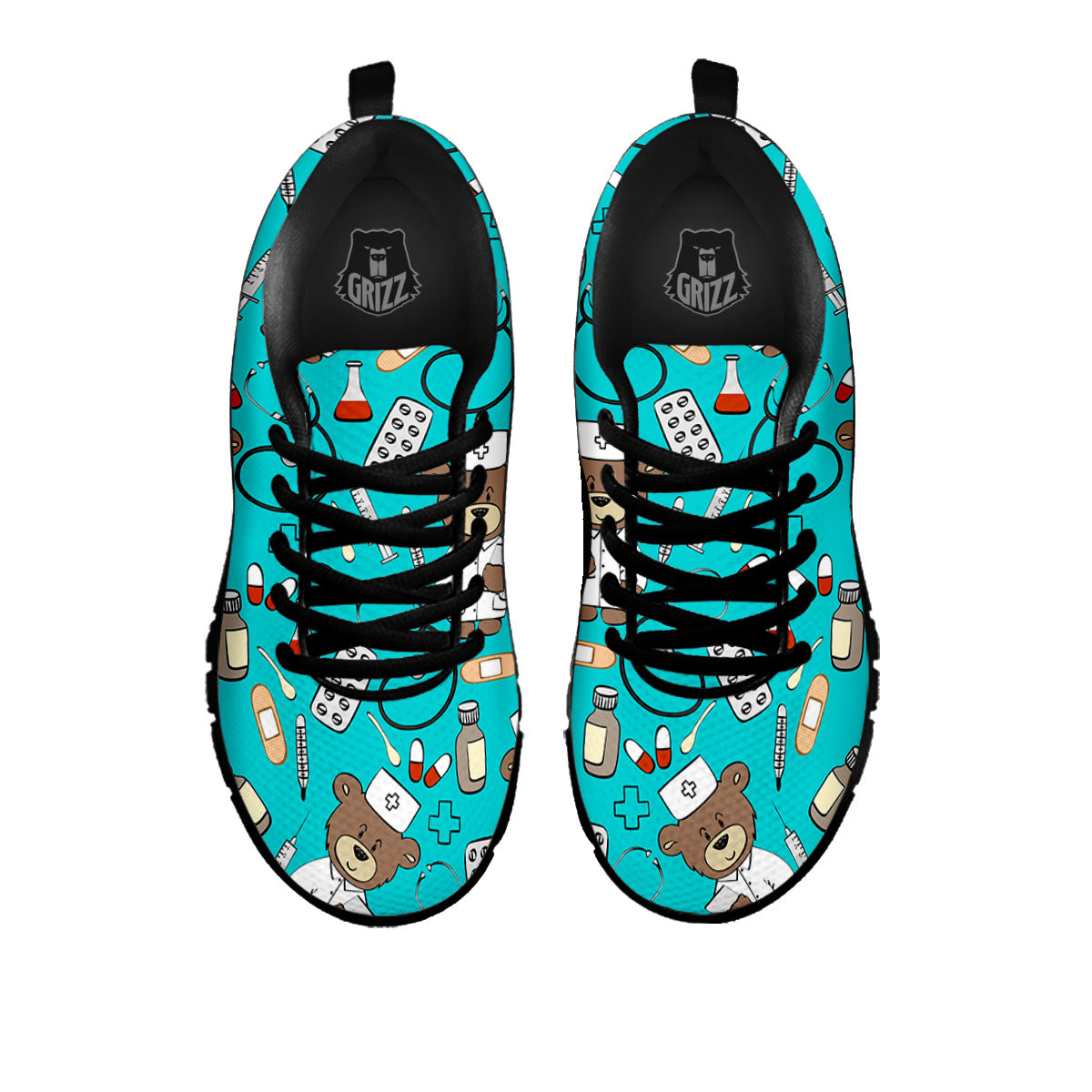 Turquoise Teddy Bear Nurse - Sneakers-grizzshop