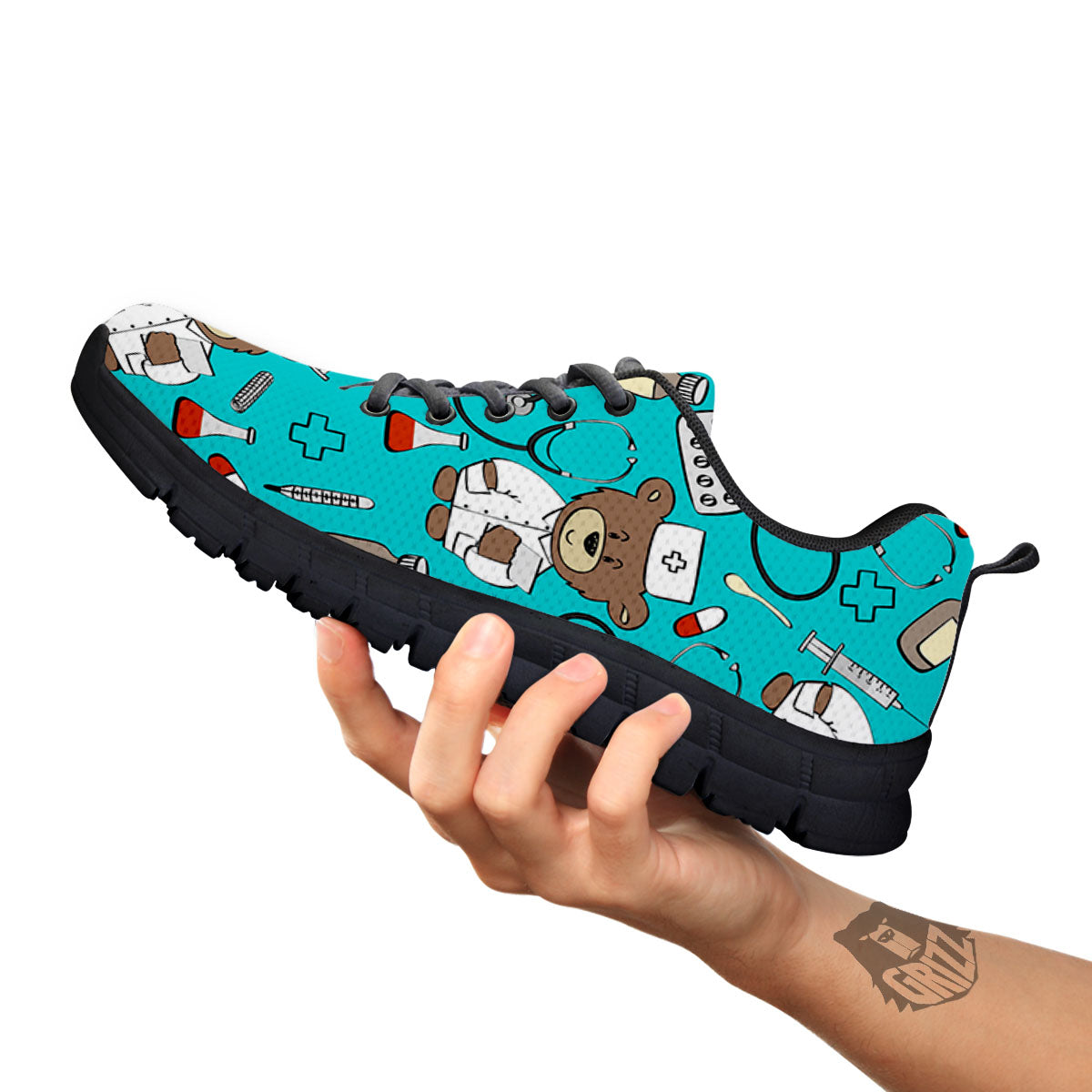Turquoise Teddy Bear Nurse - Sneakers-grizzshop