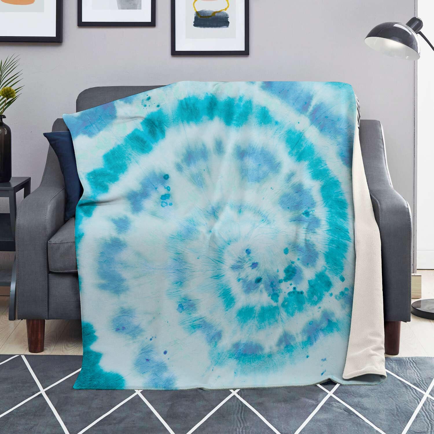 Turquoise Tie Dye Blanket-grizzshop