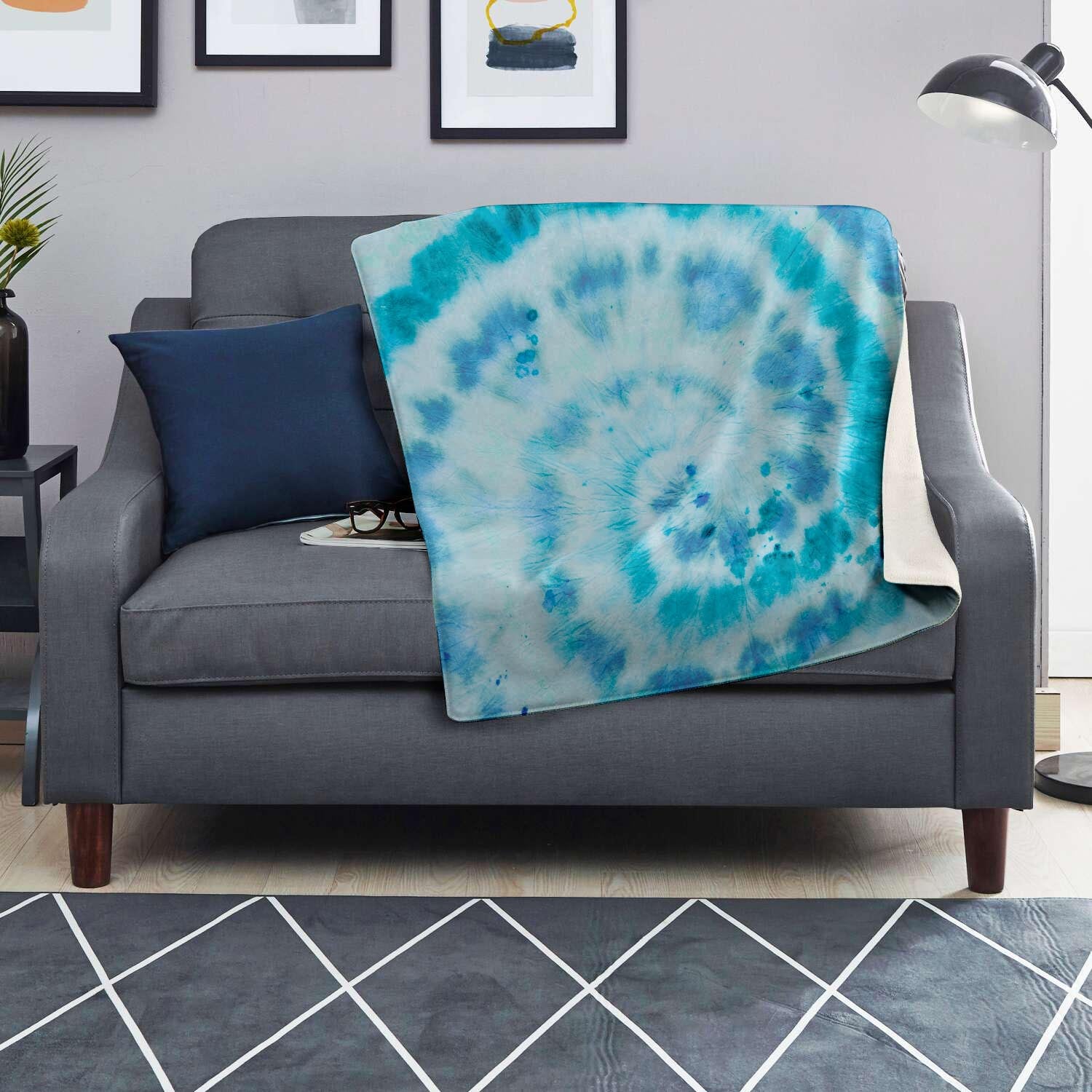 Turquoise Tie Dye Blanket-grizzshop