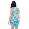 Turquoise Tie Dye Bodycon Dress-grizzshop