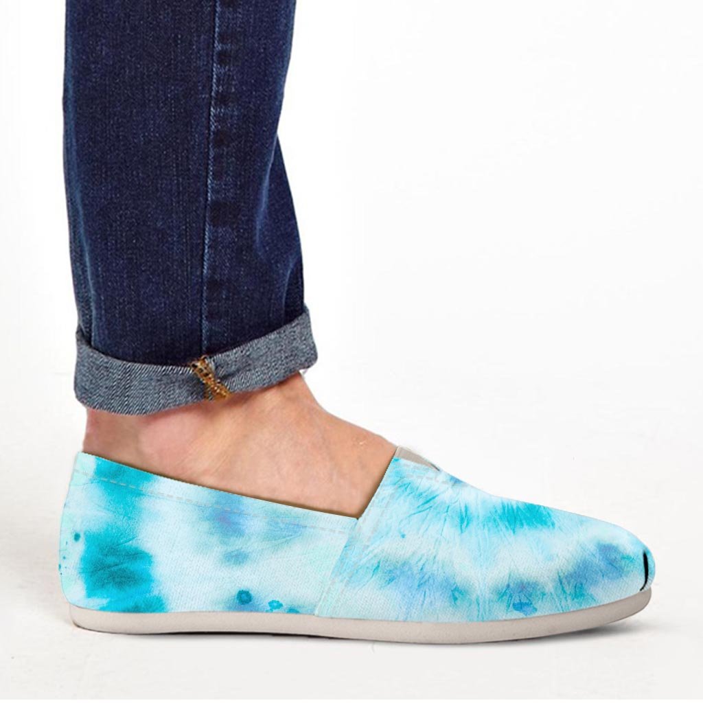 Turquoise Tie Dye Canvas Shoes-grizzshop