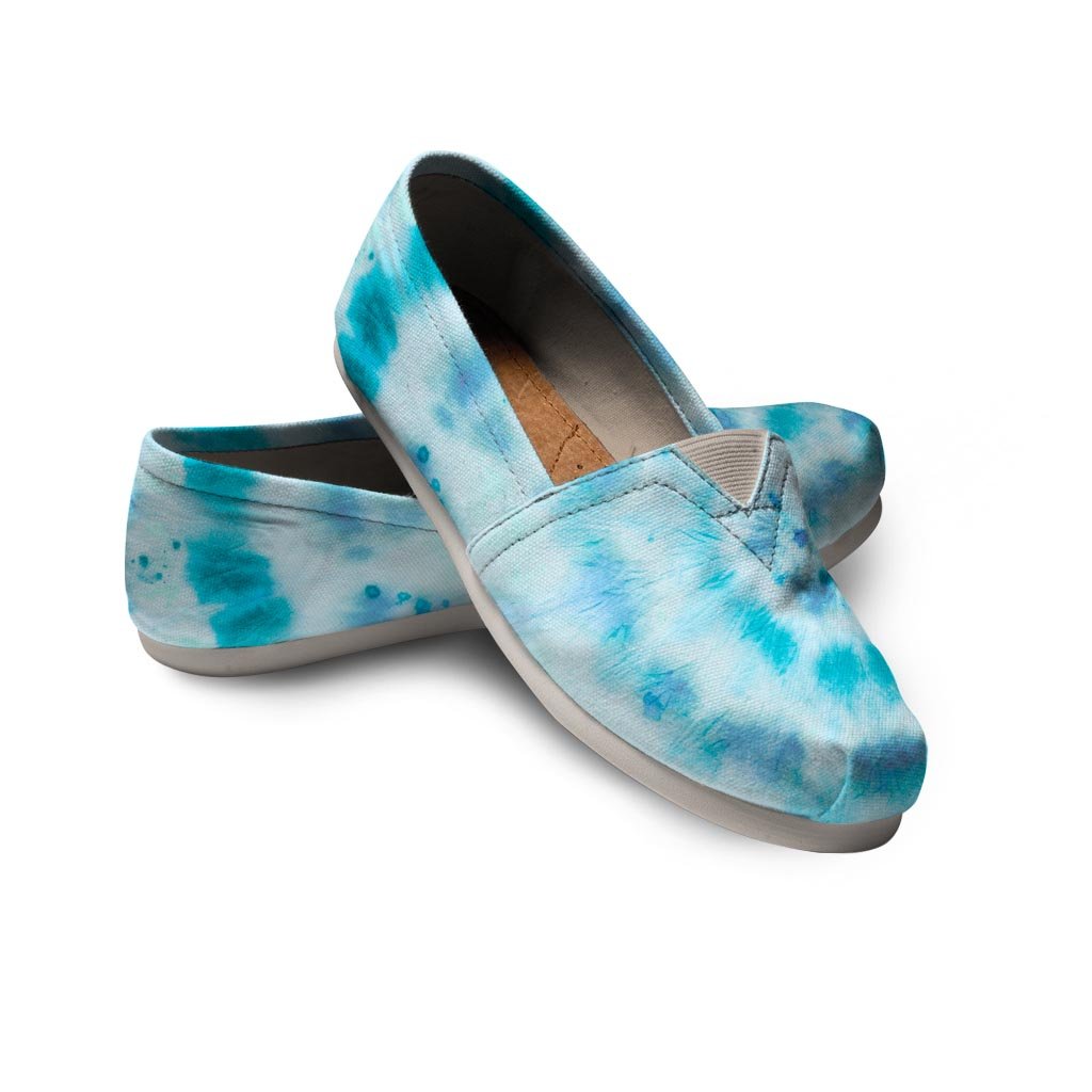 Turquoise Tie Dye Canvas Shoes-grizzshop
