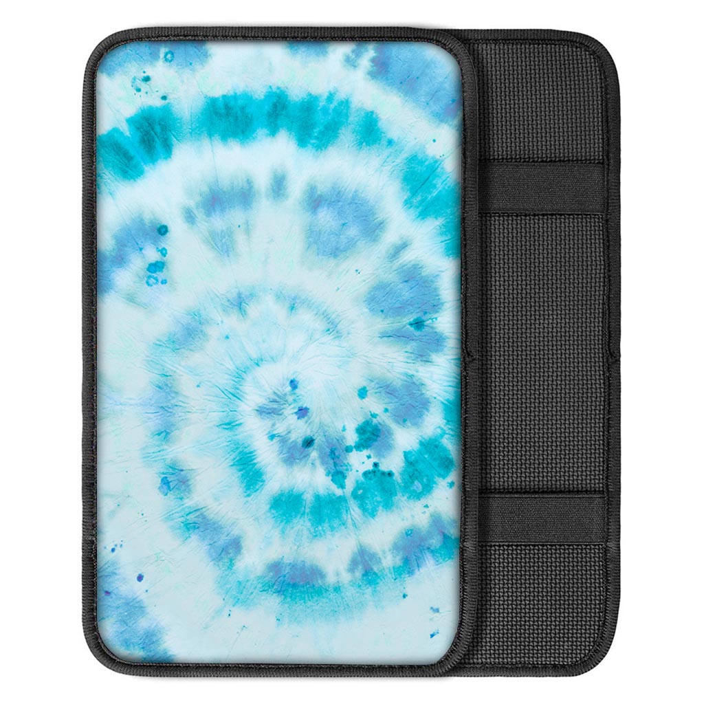 Turquoise Tie Dye Car Console Cover-grizzshop