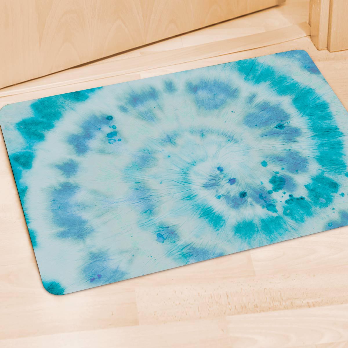 Turquoise Tie Dye Door Mat-grizzshop