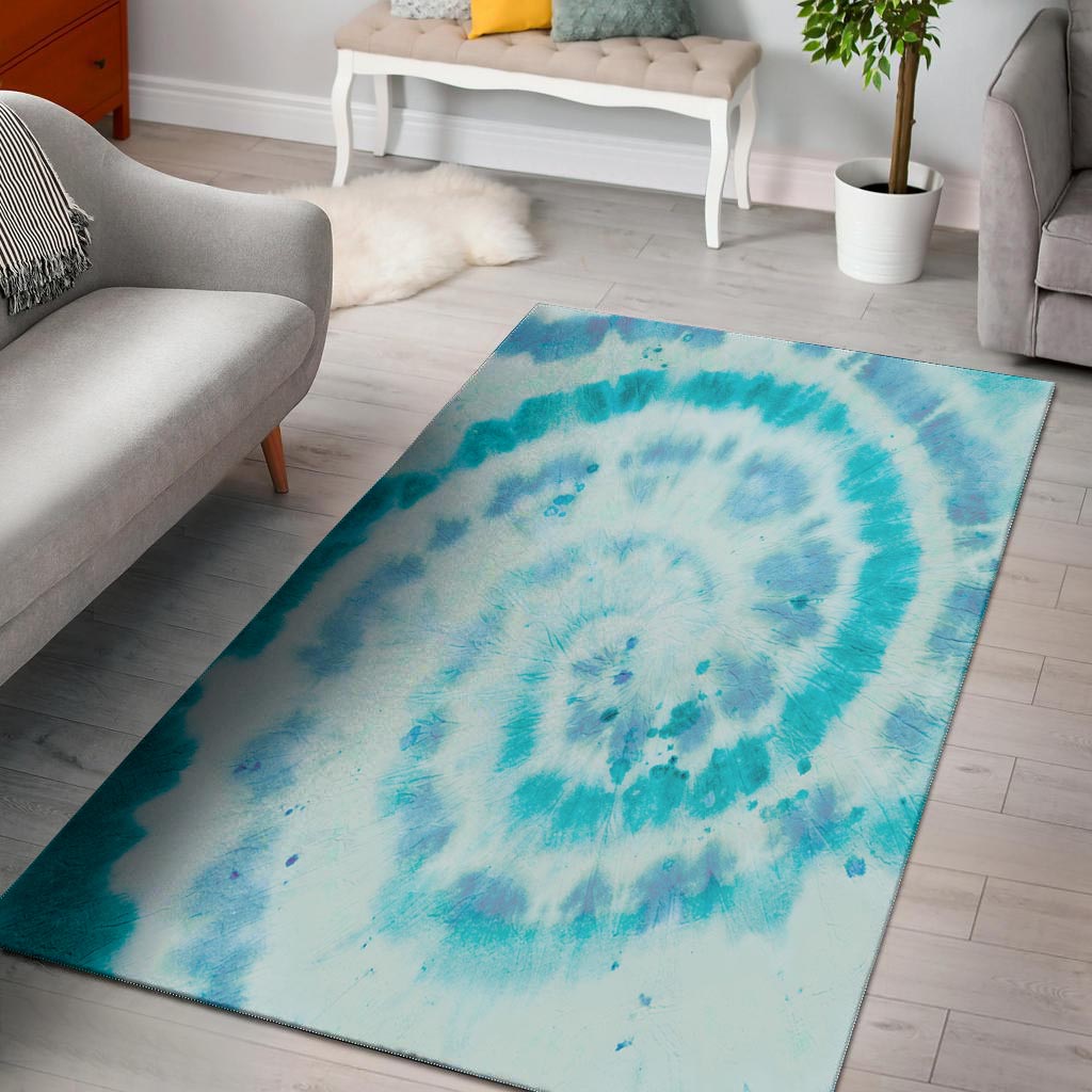 Turquoise Tie Dye Floor Mat-grizzshop
