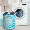 Turquoise Tie Dye Laundry Basket-grizzshop