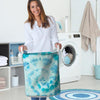 Turquoise Tie Dye Laundry Basket-grizzshop