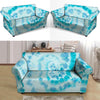 Turquoise Tie Dye Loveseat Cover-grizzshop