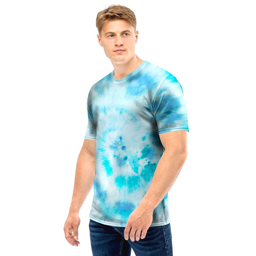 Turquoise Tie Dye Men T Shirt-grizzshop