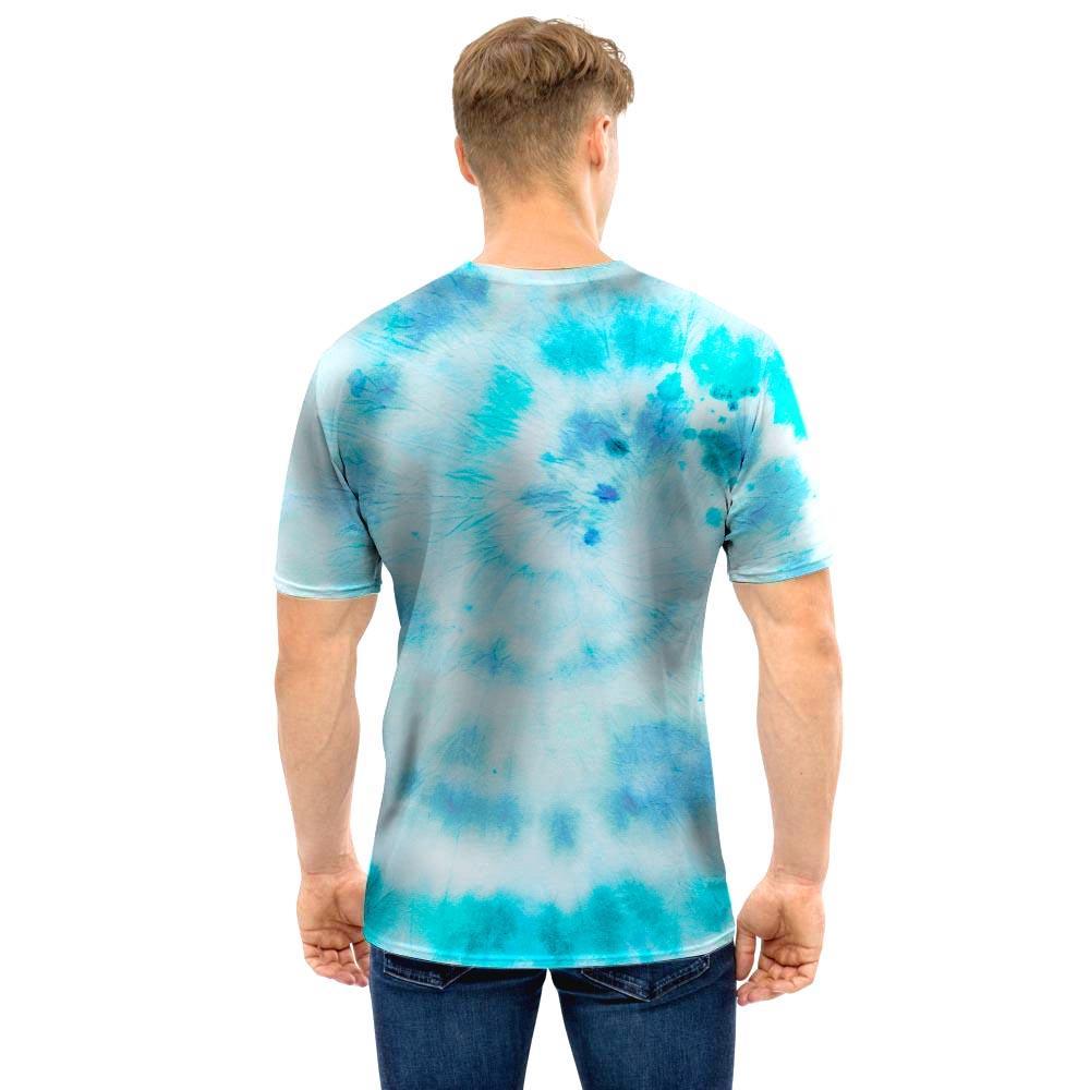 Turquoise Tie Dye Men T Shirt-grizzshop