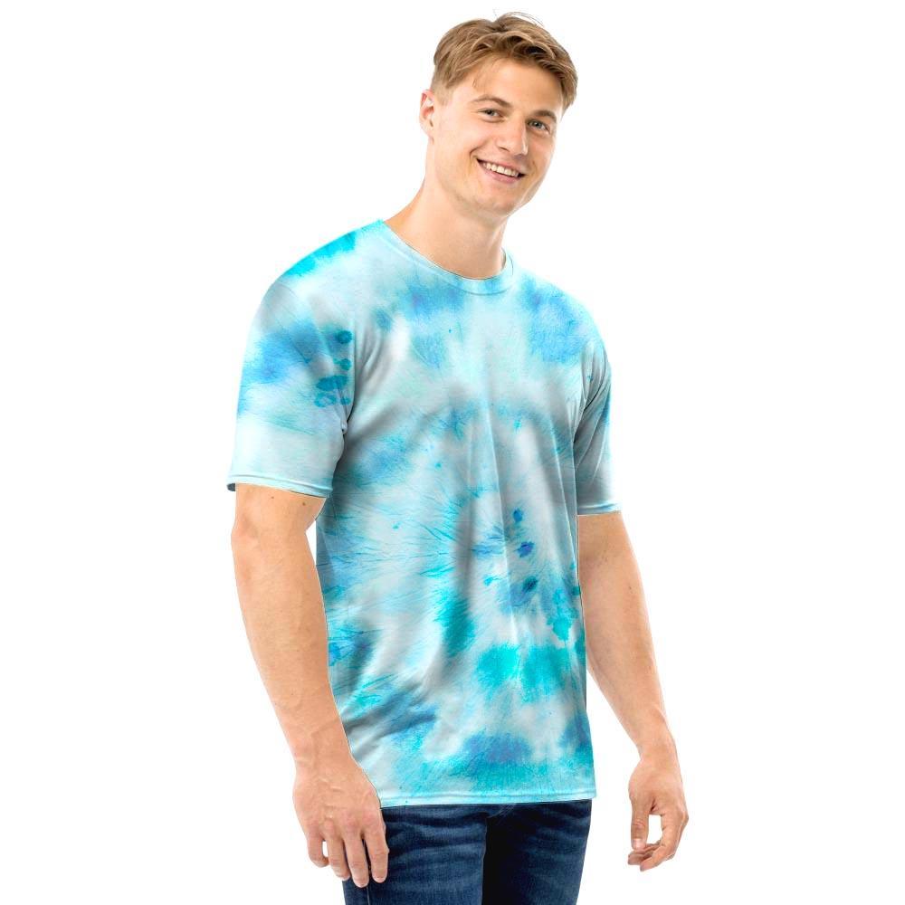 Turquoise Tie Dye Men T Shirt-grizzshop