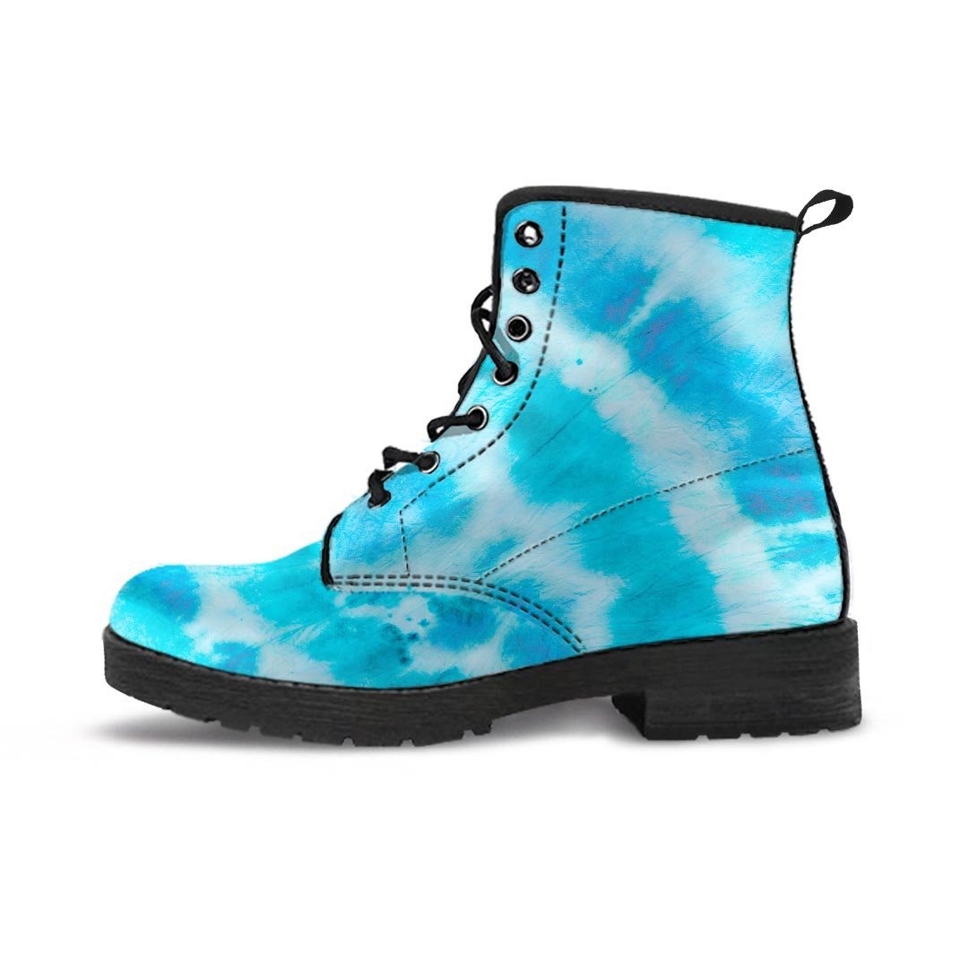 Turquoise Tie Dye Men's Boots-grizzshop