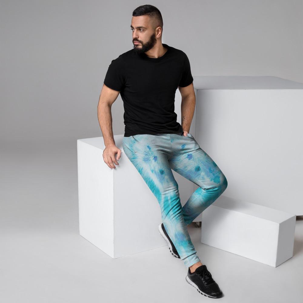 Turquoise Tie Dye Men's Joggers-grizzshop