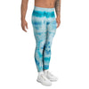 Turquoise Tie Dye Men's Leggings-grizzshop