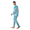 Turquoise Tie Dye Men's Pajamas-grizzshop