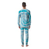 Turquoise Tie Dye Men's Pajamas-grizzshop