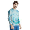 Turquoise Tie Dye Men's Sweatshirt-grizzshop