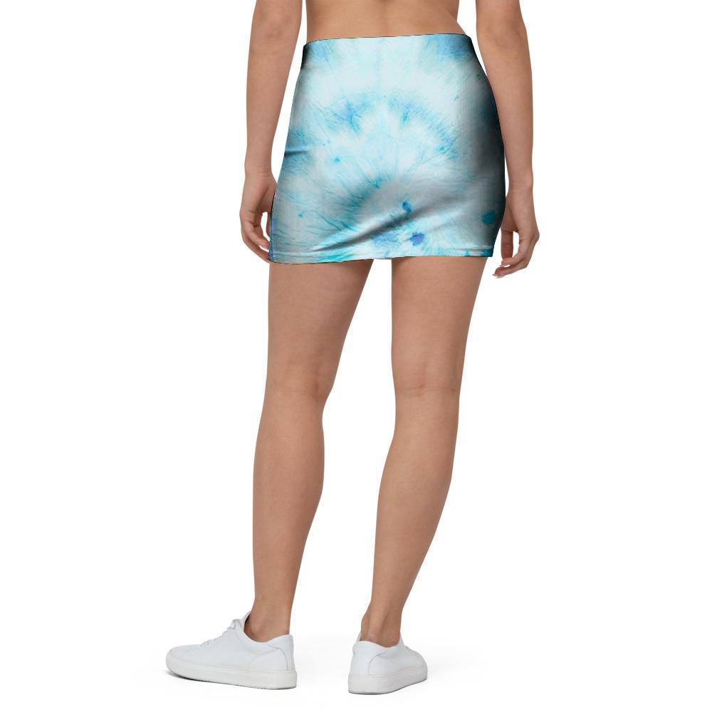 Turquoise Tie Dye Mini Skirt-grizzshop