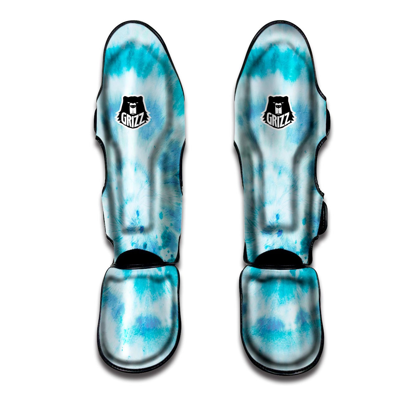 Turquoise Tie Dye Muay Thai Shin Guard-grizzshop