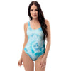 Turquoise Tie Dye One Piece Swimsuite-grizzshop