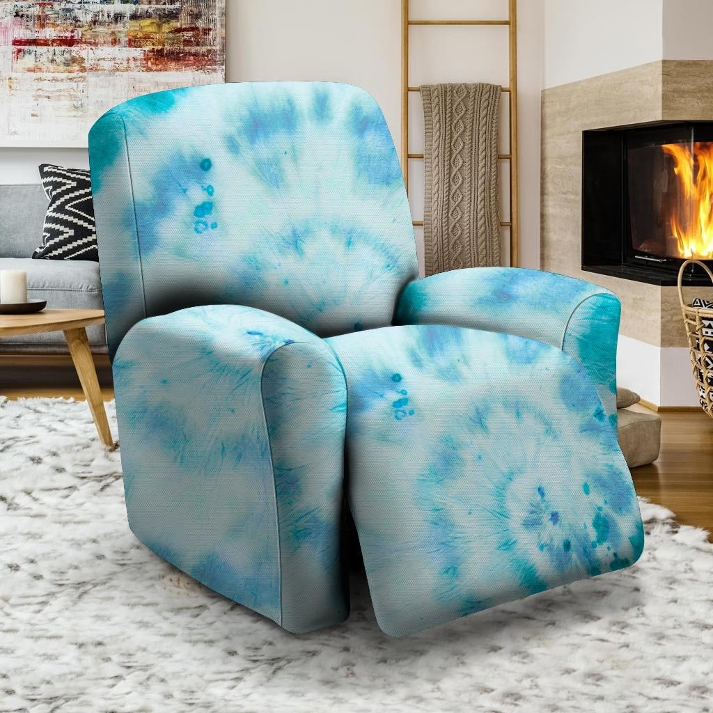 Turquoise Tie Dye Recliner Cover-grizzshop