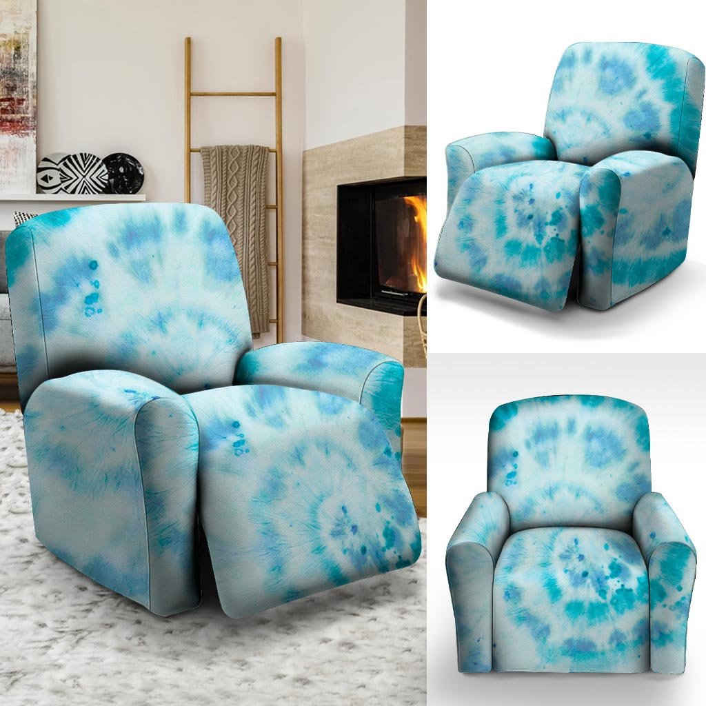 Turquoise Tie Dye Recliner Cover-grizzshop