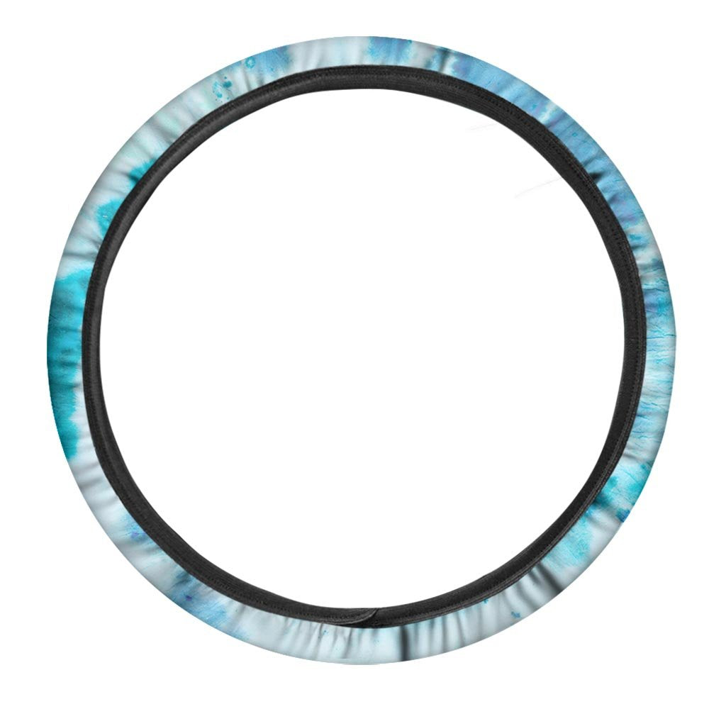 Turquoise Tie Dye Steering Wheel Cover-grizzshop