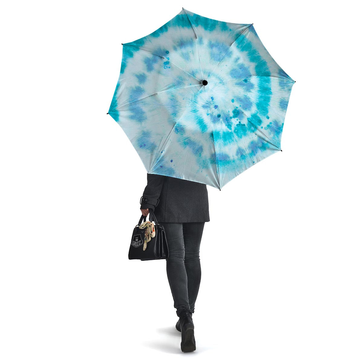 Turquoise Tie Dye Umbrella-grizzshop