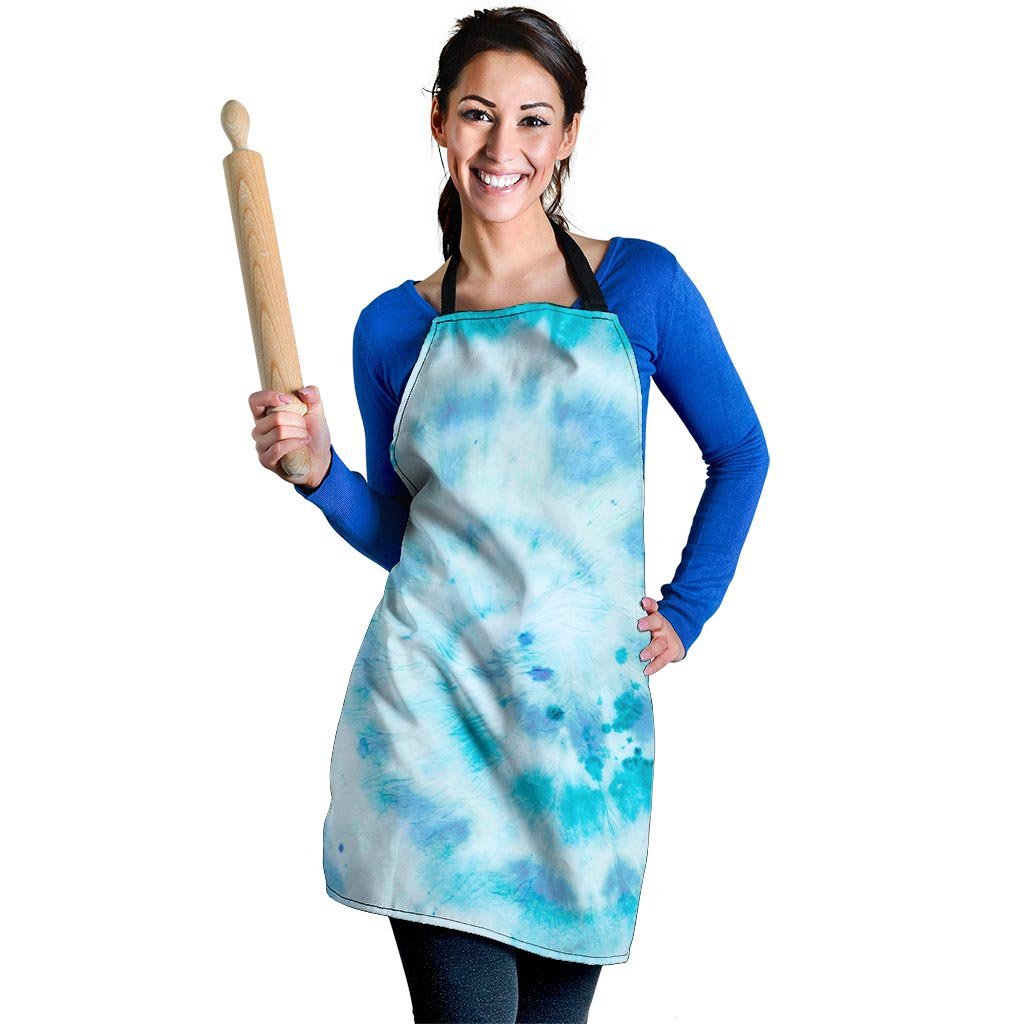 Turquoise Tie Dye Women's Apron-grizzshop