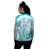 Turquoise Tie Dye Women's Bomber Jacket-grizzshop