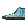 Turquoise Tie Dye Women's High Top Shoes-grizzshop