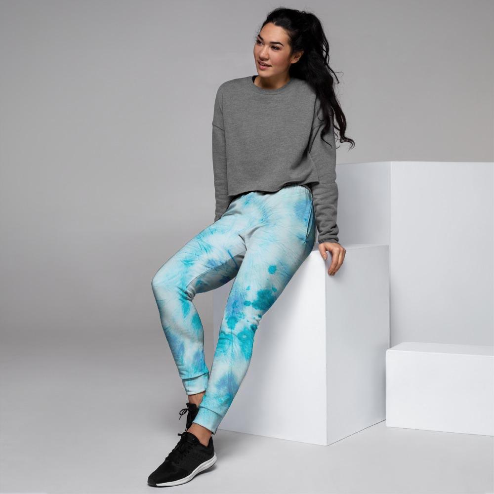 Turquoise Tie Dye Women's Joggers-grizzshop