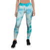 Turquoise Tie Dye Women's Leggings-grizzshop