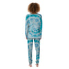 Turquoise Tie Dye Women's Pajamas-grizzshop